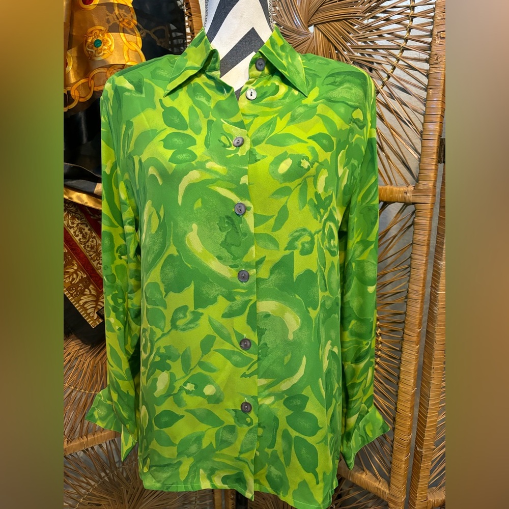 Vintage NWT designer Paolo Santini Sheer silk blouse